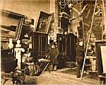 LOM dans son atelier avec son épouse vers 1881